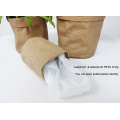 Planter Pot Washable Kraft Paper Flowerpot Creative Desktop Flower Pots Réutilisable Sac de rangement Multifonction 3 tailles